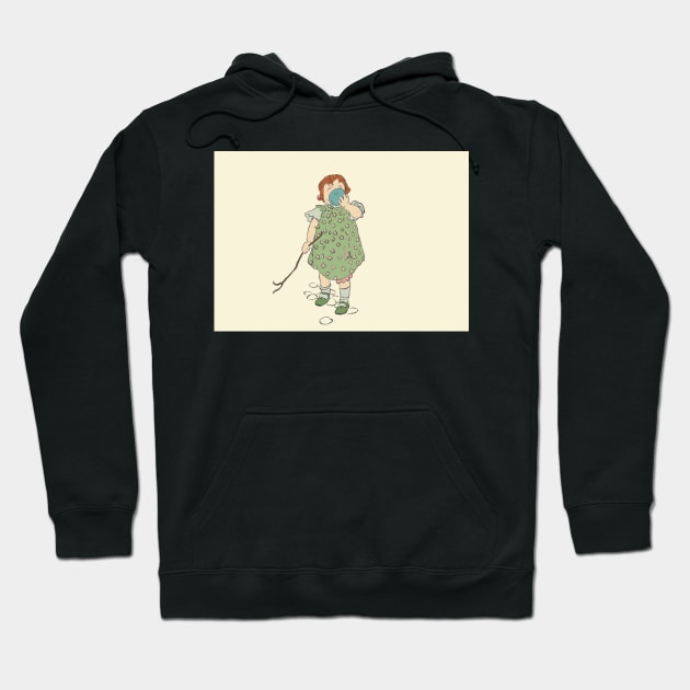 Young girl on an adventure Hoodie by NattyDesigns